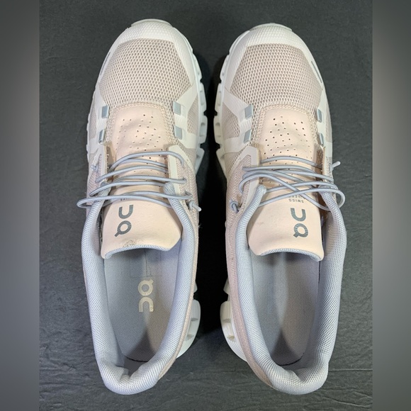 On Cloud 5 Women’s Running Walking Sneakers Pink & Grey Shoe Size- 9 - Picture 7 of 11